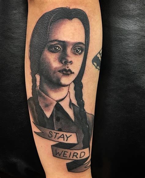 Wednesday Addams Tattoos To Celebrate Weirdos | Wednesday addams tattoo, Weird tattoos, Movie ...