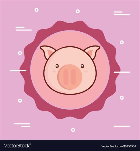 Cute pig icon image Royalty Free Vector Image - VectorStock