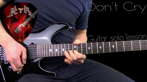 Don't Cry Guitar Solo Cover - Guns N' Roses - YouTube