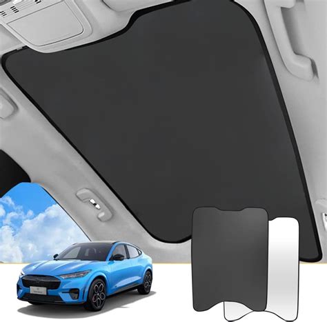 Glass Rooftop Sunshade for 2022 2021 Ford Mustang Mach-E,1 pcs Black ...