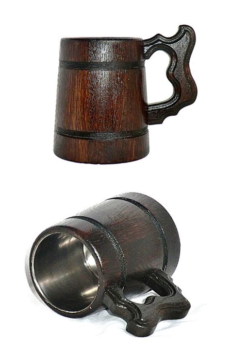 Wooden Beer Mug Personalized Beer Mug Tankard 0.3l Groomsmen Gift ...