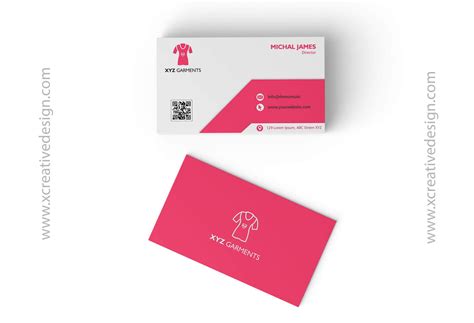 Garments Visiting Card Design Free CDR Download - XcreativeDesign
