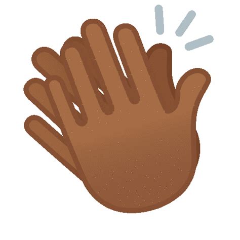 👏🏾 Clapping Hands: Medium-Dark Skin Tone on Noto Color Emoji, Animated 14.0