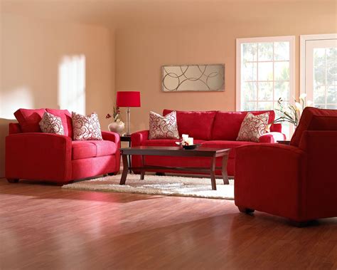10+ Red Living Room Furniture Decorating Ideas
