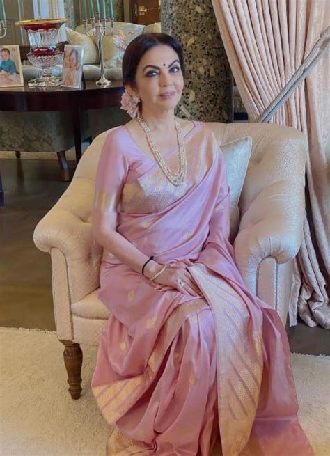 Nita Ambani Stuns in Handwoven Banarasi Brocade Saree