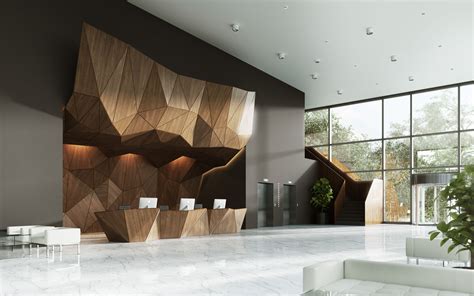 the concept of reception of wood | Lobby design, Hotel lobby design ...