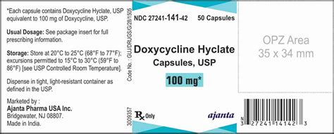 Doxycycline Hyclate - FDA prescribing information, side effects and uses