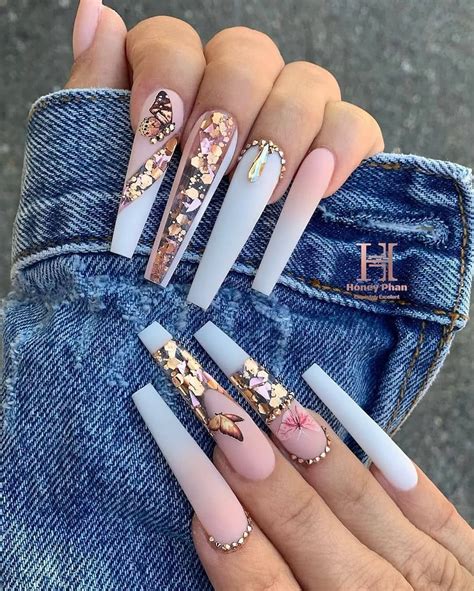 Nails Vibes on Instagram: “Extra long coffin nails 💅1-4?👌 Follow @thenails.glam By @hnnailsb ...