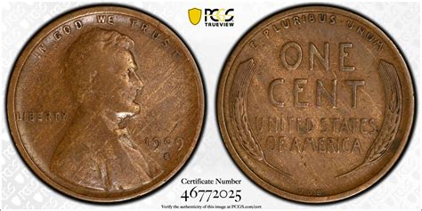 1909-S VDB 1C Lincoln Wheat Cent PCGS F12 - The Penny Lady®