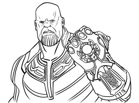 Thanos Coloring Pages with His Glove - XColorings.com