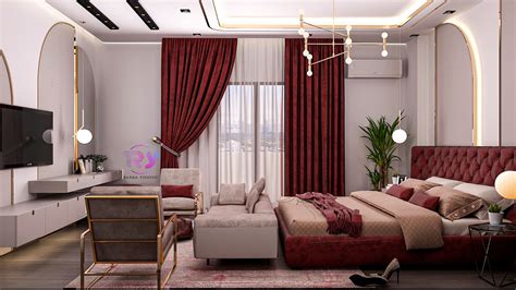 Maroon Bedroom on Behance