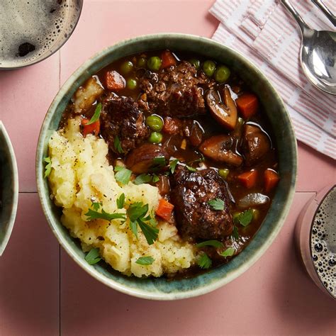 Beef & Mushroom Stew with Mashed Potatoes | Recipe | Beef and mushroom ...