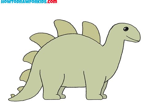 How to Draw a Stegosaurus - Easy Drawing Tutorial For Kids