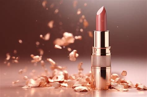 Premium AI Image | rose gold color lipstick