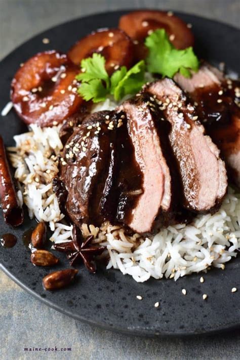 Slow-roasted duck breast with plum sauce - tender and juicy - Maine Cook