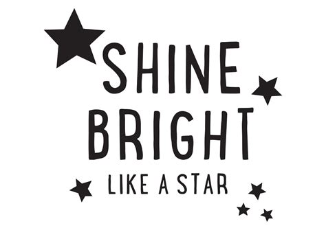 Shine bright like a star nursery typography print – Prints With Personality