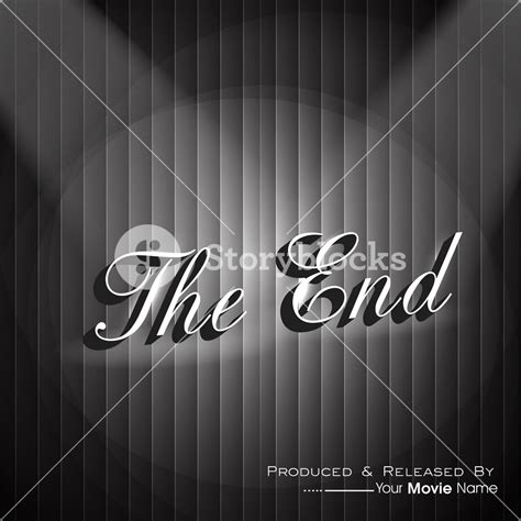 The End. Movie Ending Screen. Royalty-Free Stock Image - Storyblocks