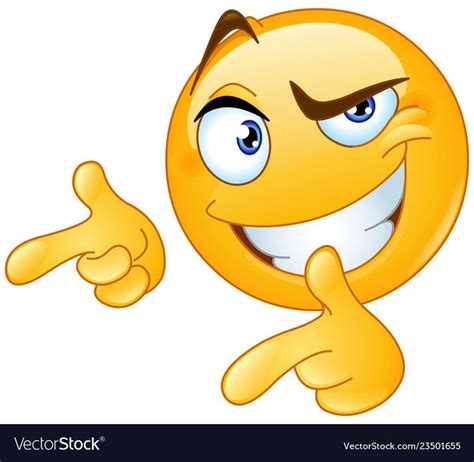 Thumbs up pointing fingers emoticon vector image on VectorStock in 2020 | Emoticon, Emoji images ...