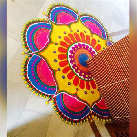 My Bestie's Rangoli! #every_year #i_wait_for_it | Free hand rangoli design, Simple rangoli ...