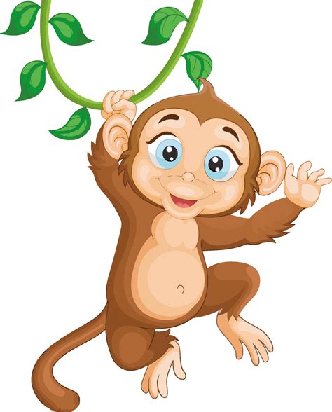 Jungle Clipart Cheeky Monkey Monkey Hanging From A Tr - vrogue.co