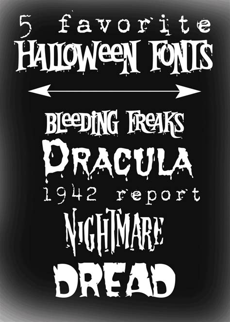 My Five Favorite Halloween Fonts | Michelle James Designs