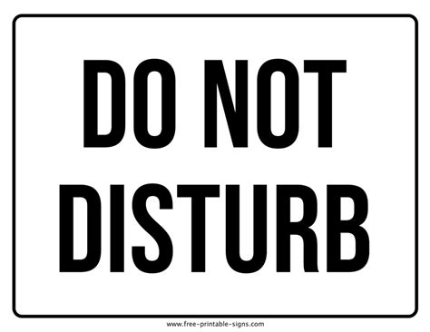 Printable Do Not Disturb Sign – Free Printable Signs