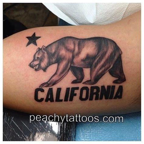 California Bear Flag Tattoo Tumblr by Peachy Tattoos | Bear Flag Museum ...