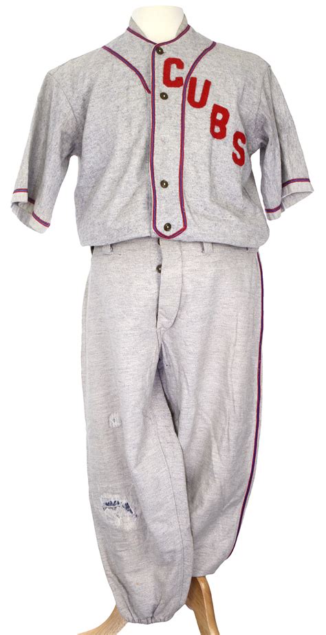 Lot Detail - 1920's Cubs Game Worn Baseball Uniform (MEARS LOA)