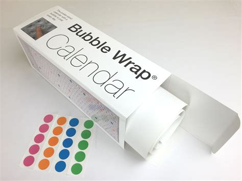 Bubble Wrap® Calendar A poster-sized calendar with a bubble to pop ...