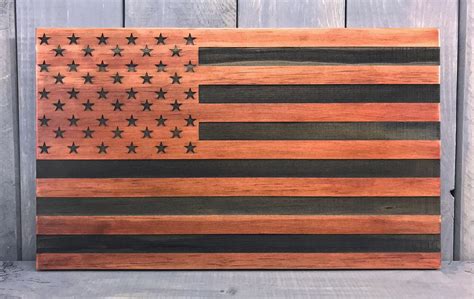 USA Wood Wall Flag Rustic Two Toned Flag American Flag | Etsy