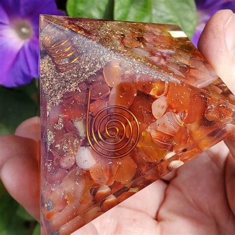 Large Orgonite Pyramids, Orgone Pyramid, Carnelian Orgonite Pyramid - Etsy