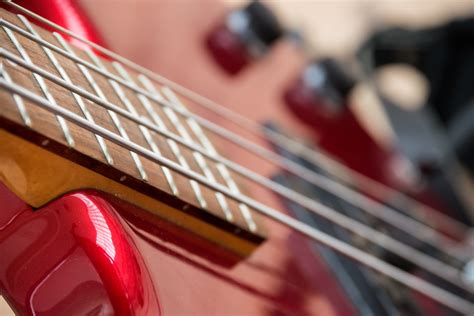 Red Bass Guitar Wallpaper