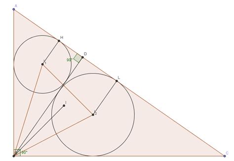 A right triangle's incenter problem by pure geometry.. - Mathematics Stack Exchange