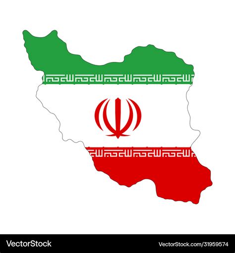 Iran map flag Royalty Free Vector Image - VectorStock