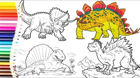 Vẽ Con Khủng Long | Trò Chơi Tô Màu Khủng Long | Dinosaur Drawing And ...