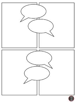 Comic Strip Template Pages | Speech Bubbles by Power to the Point