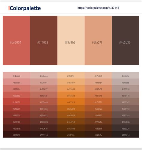 1 Latest Color Schemes with Chestnut Rose And Wheat Color tone combinations | 2023 | iColorpalette