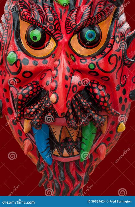 Red Mask in Quito, Ecuador stock photo. Image of colorful - 39559624