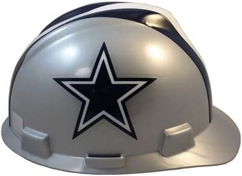 MSA NFL Team Safety Helmets with One-Touch Adjustable Suspension and Hard Hat Tote - Dallas ...