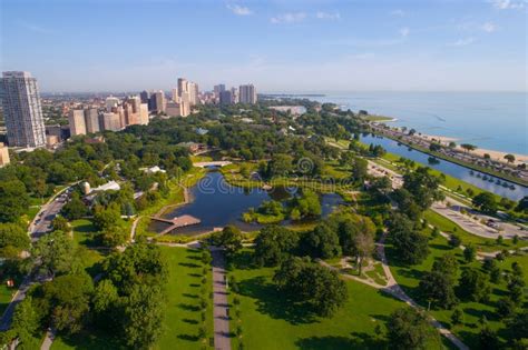 Luftbild Chicago Lincoln Park Zoo Stockfoto - Bild von punkt, bild: 98763372