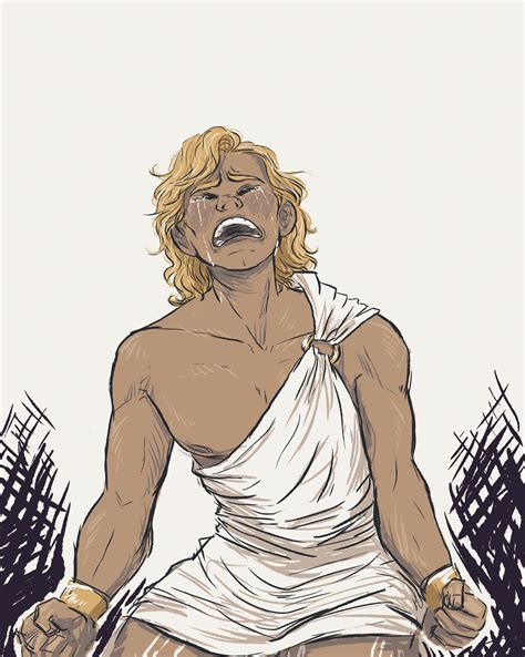 a lunchtime scribble of my boy achilles. what’s that quote about him crying so hard over ...