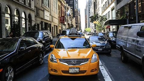 cab, cars, driving, new york city, public transportation, street, taxi ...