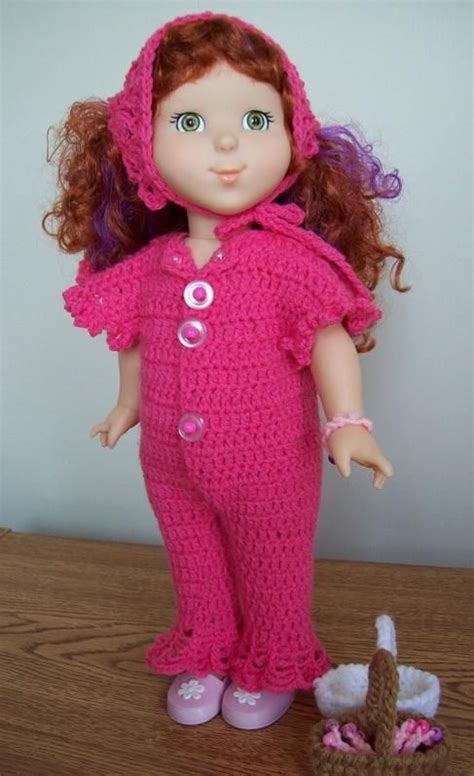 Free crochet pattern for 18 inch or American Girl Doll. American Girl Crochet, American Girl ...
