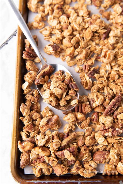 BEST Gluten Free Granola - 4 ingredients & EASY! - Beaming Baker