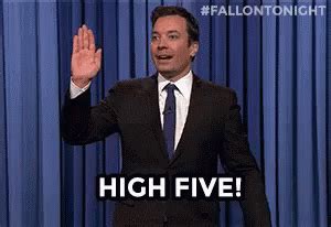 High Five Jimmy Fallon GIF - HighFive JimmyFallon FallonTonight - Discover & Share GIFs