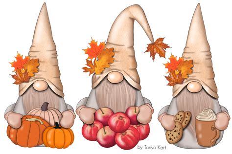 Fall gnomes Clipart, :: Behance