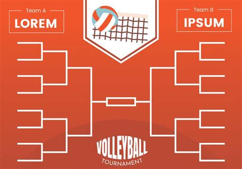 Volleyball Tournament Bracket Poster 198870 Vector Art at Vecteezy