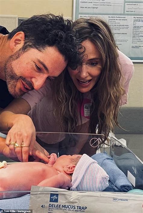 Lucifer star Tom Ellis reveals he and wife Meaghan Oppenheimer have welcomed a daughter via ...