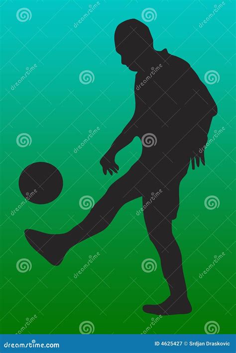 Soccer silhouette stock illustration. Illustration of shadow - 4625427