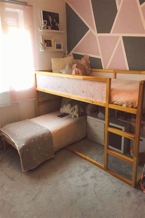 Ikea Kura Bett und Ikea Sniglar Bett Mädchenzimmer | Shared girls room ...